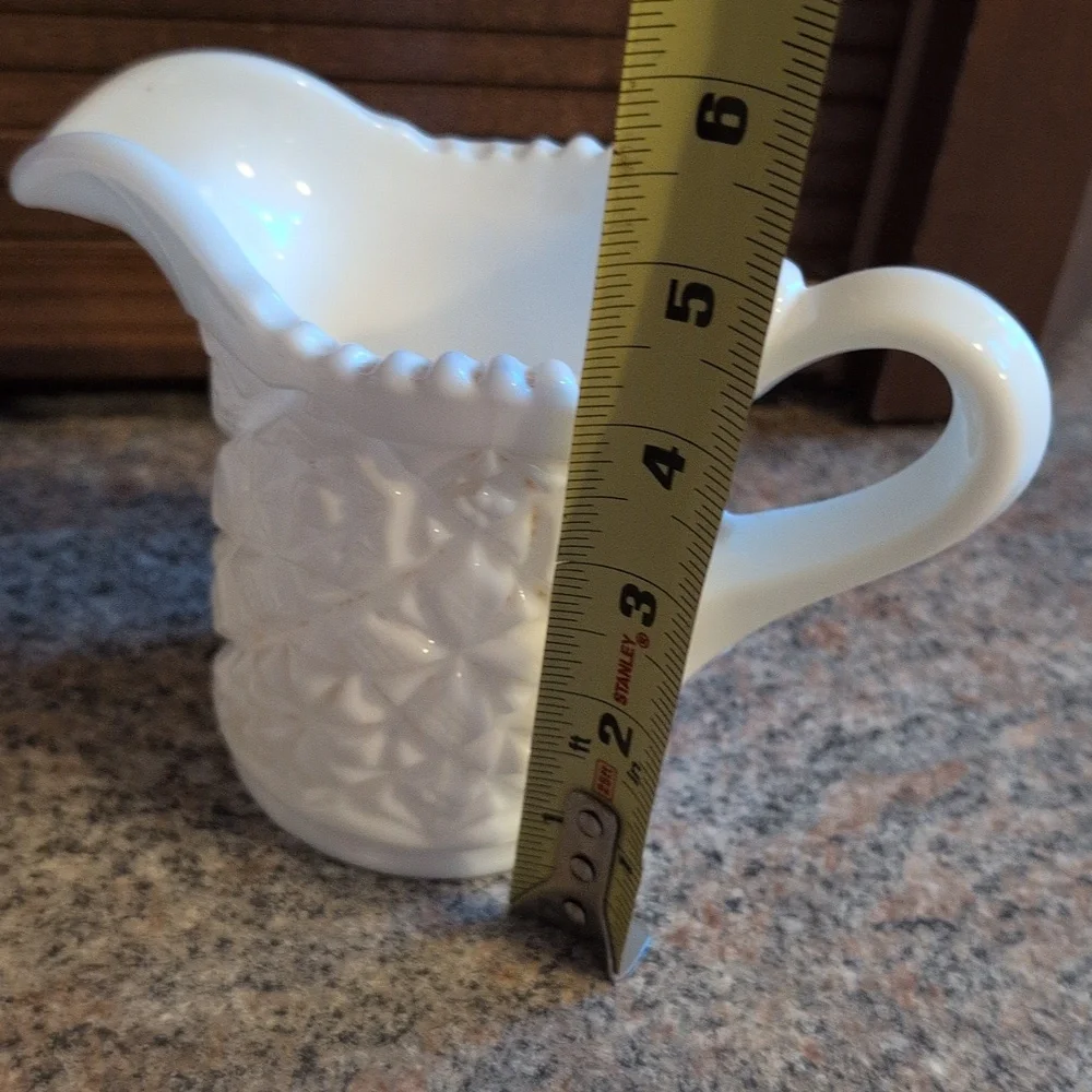 Vintage Fostoria Winburn Milk Glass Sugar and Creamer Set Circa 1954-1965
